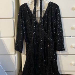 black sparkle dress